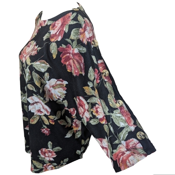 Kim & Cami Cozy Floral 2X Tunic Long Sleeve Shirt - Picture 2 of 9